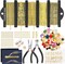 16.4 FT Gold Chain Jewelry Making Kit – Stainless Steel Necklace Chains with Jump Rings, Lobster Clasps, Charms & Pliers for DIY Jewelry